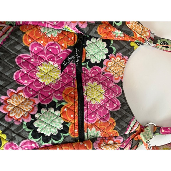Vera Bradley Quilted Floral Shoulder Bag Purse Colorful Bohemian Hobo Bag - Picture 2 of 7